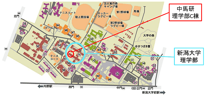 新潟大学五十嵐キャンパスマップ